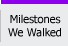 Milestones We Walked